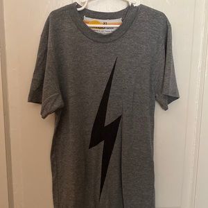 Aviator Nation XS lightning bolt grey shirt